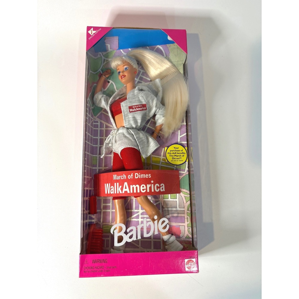 Vintage 1997 March of Dimes WalkAmerica Barbie Doll Kmart Special Edition 18506
